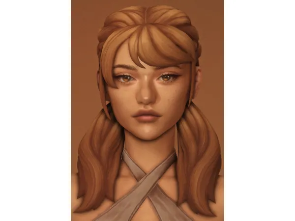 Maxis Match taliyah pigtails by dogsill - The Sims 4 Custom Content