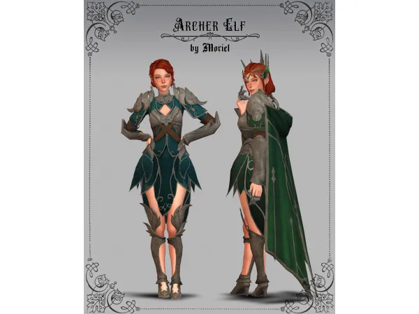 Alpha Darkness Rises Archer Elf by Moriel - The Sims 4 Custom Content