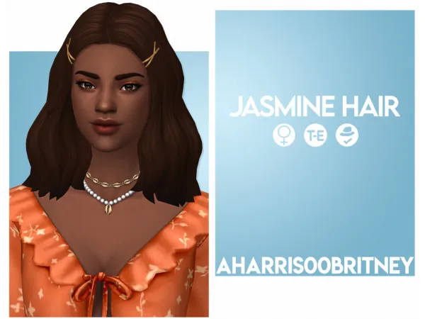 Maxis Match Jasmine Hair by aharris00britney - The Sims 4 Custom Content