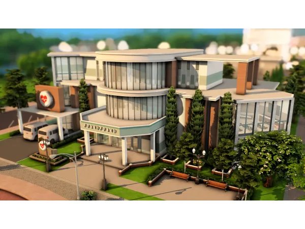 Maxis Match NO Willow Creek Hospital by plumbobkingdom - The Sims 4 Custom Content