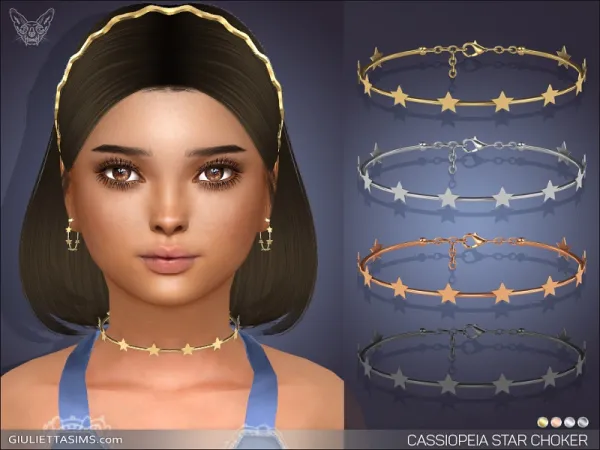 Alpha CASSIOPEIA STAR CHOKER FOR KIDS - The Sims 4 Custom Content