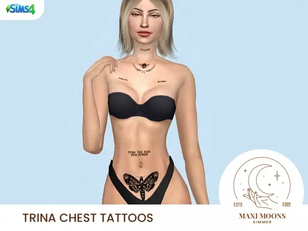 Mix Trina Chest Tattoos - The Sims 4 Custom Content