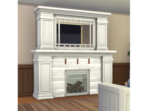 Cats and Dogs Fireplace All-White Recolor (Override) by nukamichianpaux