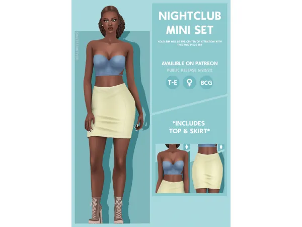 Maxis Match Nightclub Mini Set - The Sims 4 Custom Content