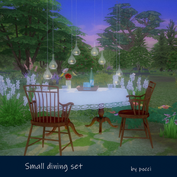 Mix Small dining set by simsfinds - The Sims 4 Custom Content