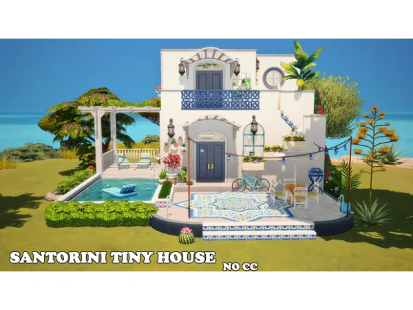 Maxis Match Santorini Tiny House no by xSavannahx987 - The Sims 4 Custom Content