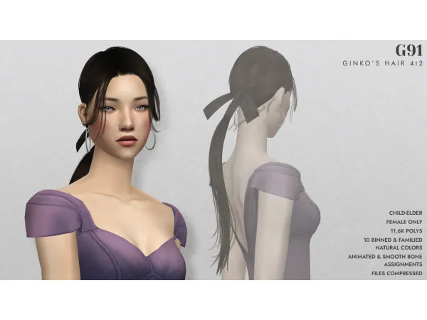 Ginkos G77 G91 hairs 4t2 - The Sims 2 Custom Content