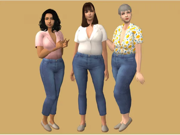 Momma Lisa Melodie9sFatFemale Elder Teen Conversion Marissa Outfit Mashup - The Sims 2 Custom Content