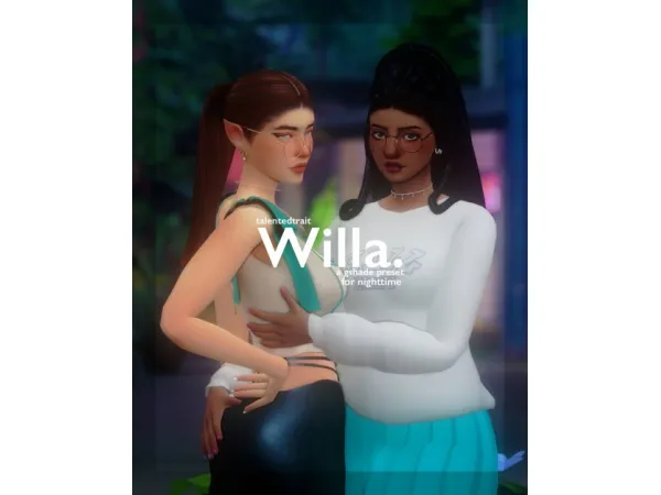Mix Willa A GShade Preset for Nighttime - The Sims 4 Custom Content