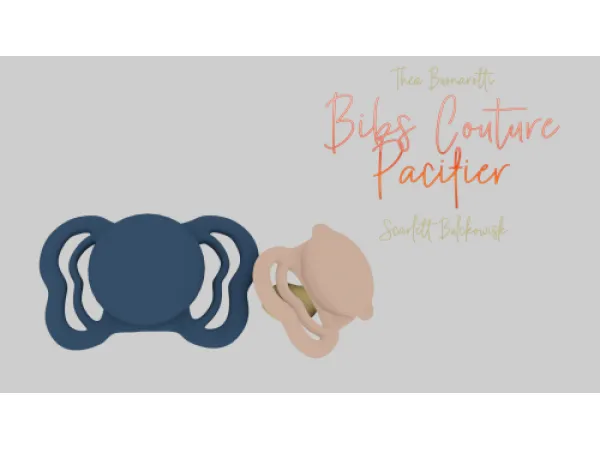 Alpha [Scarlett Bulckowisk] Bibs Couture Pacifier - The Sims 4 Custom Content
