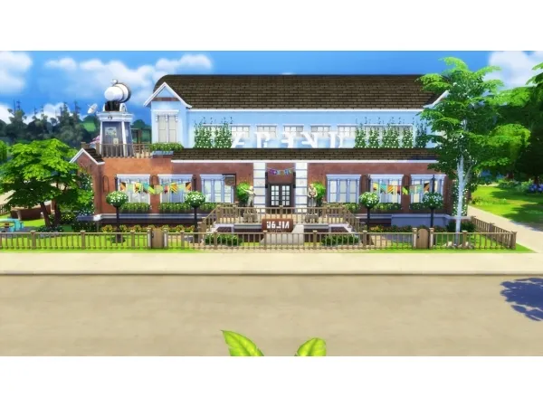Maxis Match First Class Elementary School by simsfinds - The Sims 4 Custom Content