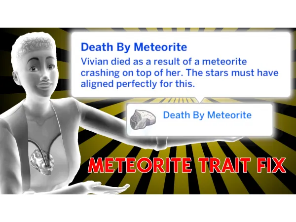 Maxis Match Death by Meteorite Ghost Trait FIX by VivianYT - The Sims 4 Custom Content