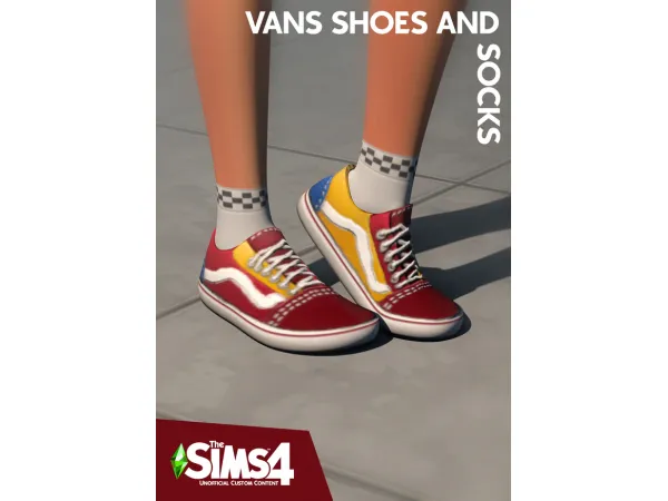 Maxis Match Vans Shoes And Socks All Genders by littledica - The Sims 4 Custom Content
