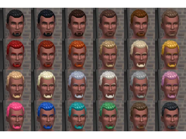Maxis Match Goatee with no mustache by Spiderses - The Sims 4 Custom Content