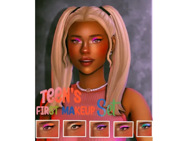Maxis Match Teen's first makeup set by chewybutterfly - The Sims 4 Custom Content