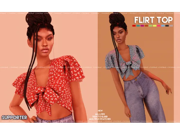 Alpha lynxsimz Flirt Top by lynxsimz - The Sims 4 Custom Content