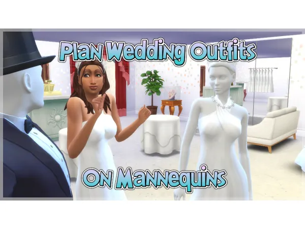 Maxis Match Plan Wedding Outfits On Mannequins by missyhissy - The Sims 4 Custom Content