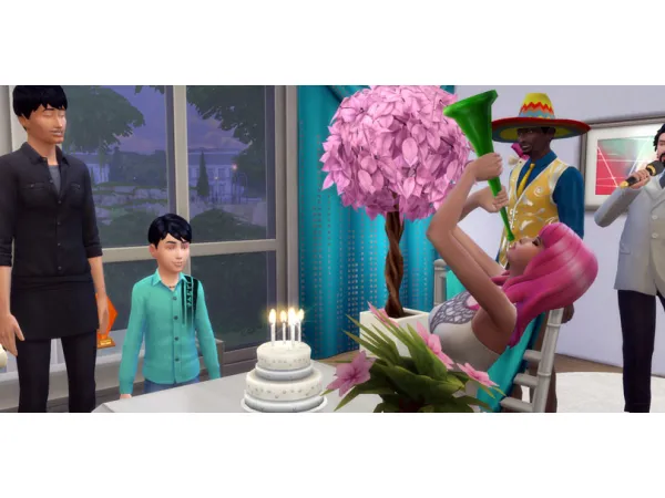 Maxis Match Birthday Party Whenever (No Aging Cake) by Rolwen - The Sims 4 Custom Content