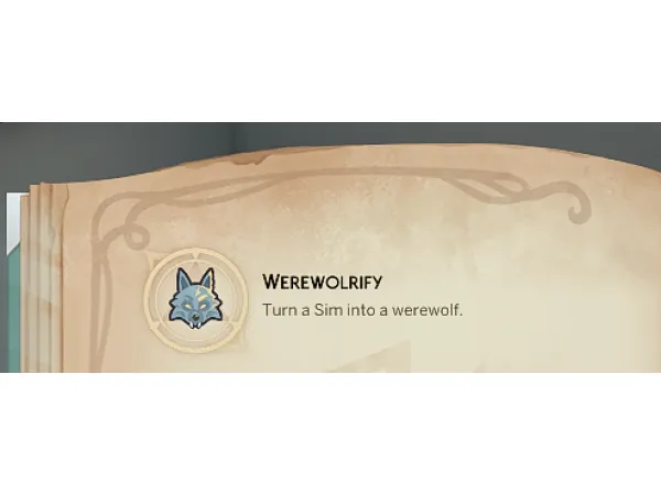 Maxis Match Werewolrify (Werewolf creation spell) by Rolwen - The Sims 4 Custom Content