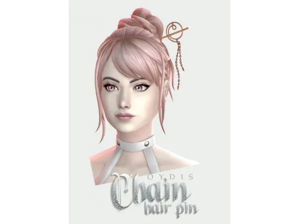 Alpha Chain Hair Pin by oydis - The Sims 4 Custom Content