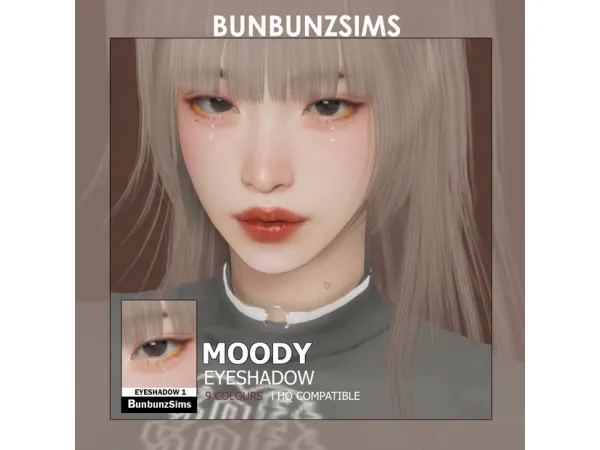 Alpha Moody eyeshadow 9 swatches by BunbunzSims - The Sims 4 Custom Content