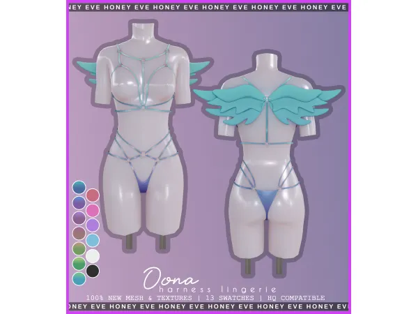 Alpha Oona Harness Lingerie - The Sims 4 Custom Content
