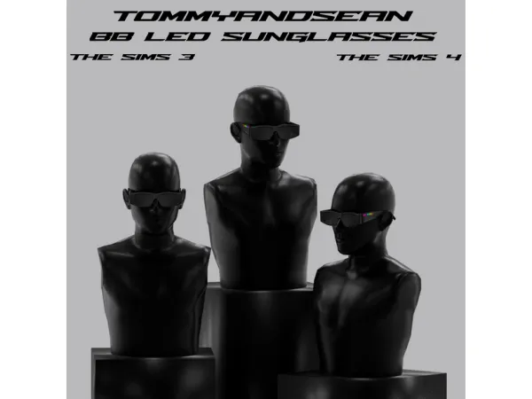 Alpha BB LED SUNGLASSES AND by tommyandseancc - The Sims 4 Custom Content