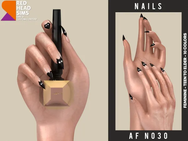 Alpha AF NAILS N030 - The Sims 4 Custom Content