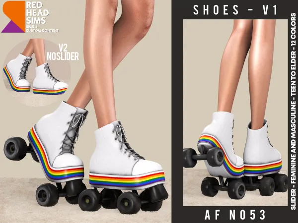 Alpha AF SHOES N053 2 VERSIONS FEMININE AND MASCULINE - The Sims 4 Custom Content