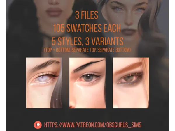 3D EYELASHES  by obscurus_sims