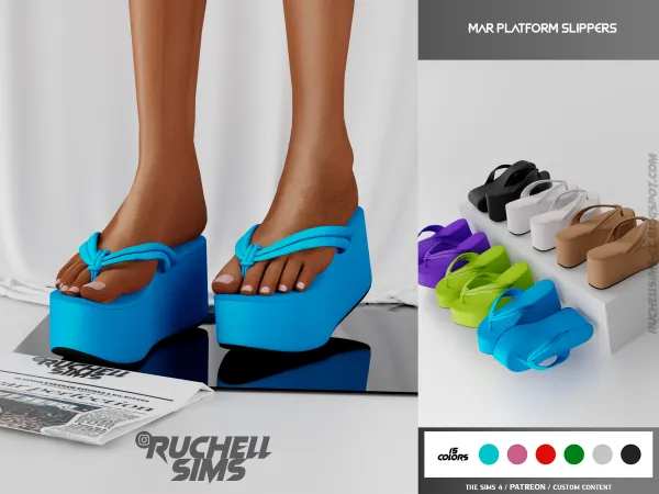 Alpha MAR PLATAFORM SLLIPERS FREE - The Sims 4 Custom Content