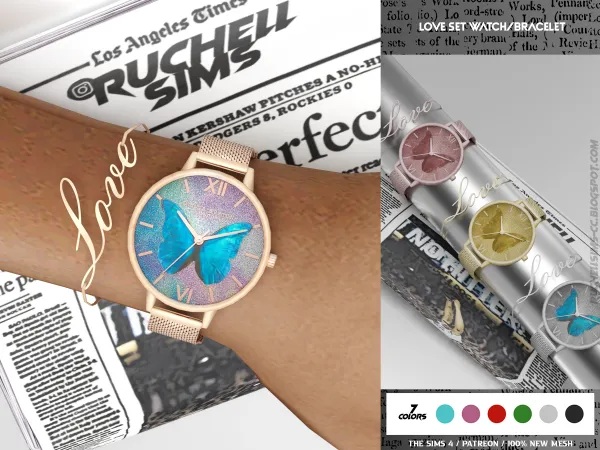 LOVE SET WATCH/BRACELET - FREE
