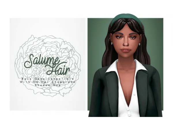 Maxis Match Salume Hair by isjao - The Sims 4 Custom Content