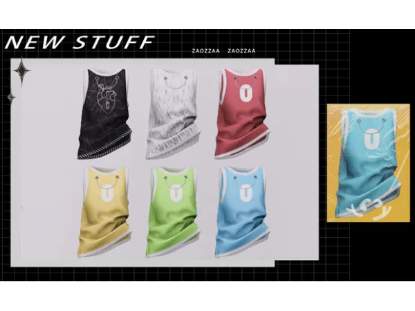 Alpha Sleeveless Sports Top by ZAO - The Sims 4 Custom Content