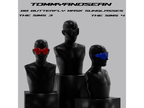 Alpha BB BUTTERFLY MASK SUNGLASSES AND by Tommy and Sean - The Sims 4 Custom Content