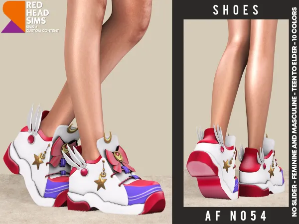Alpha AF SHOES N054 NO SLIDER FEMININE AND MASCULINE - The Sims 4 Custom Content