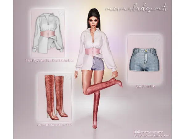 Alpha Jean Short by simsfinds - The Sims 4 Custom Content