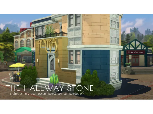 Maxis Match THE HALLWAY STONE by amoebae - The Sims 4 Custom Content