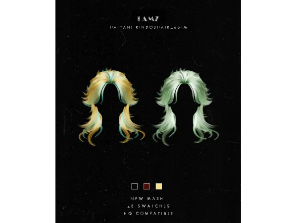 Alpha LAMZ_Haitani RindouHair_001M - The Sims 4 Custom Content