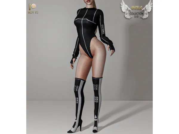 Alpha SKI Bodysuit SKI Boot S10 (NOV 3) by busratr - The Sims 4 Custom Content