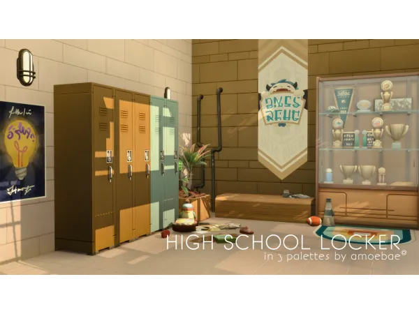 Maxis Match HIGH SCHOOL LOCKER by amoebae - The Sims 4 Custom Content
