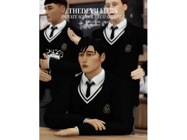 Maxis Match THEDEVILLIERS private school deco sims pt 1 by the devilliers - The Sims 4 Custom Content