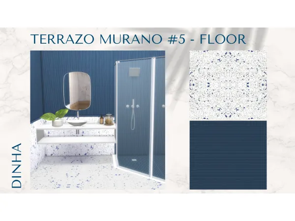 Alpha Dinha Terrazo Murano 5 Floor by dinhagamer - The Sims 4 Custom Content