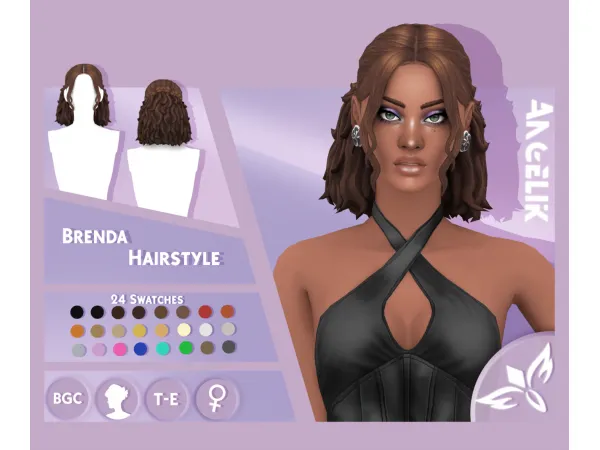 Maxis Match Brenda HAIRSTYLE sims by angelik - The Sims 4 Custom Content