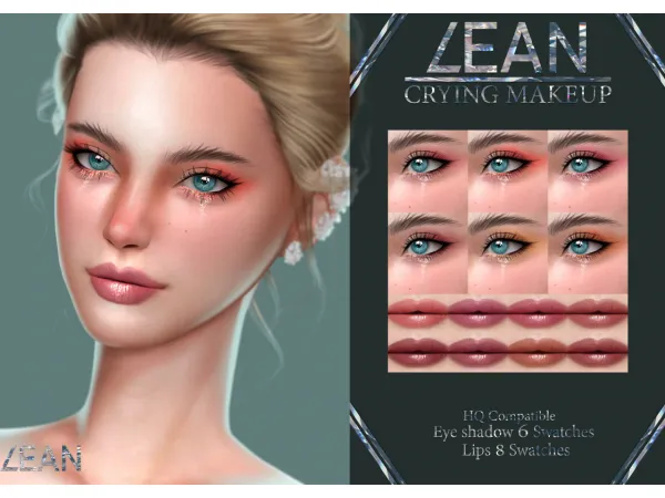 Alpha LEAN CRYING MAKE UP by LEANSIMS - The Sims 4 Custom Content
