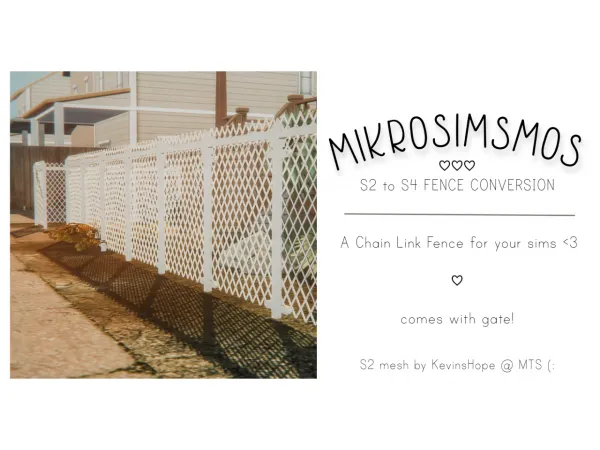 Maxis Match CHAIN LINK FENCE CONVERSION - The Sims 4 Custom Content