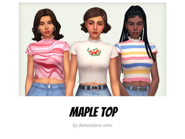 Maxis Match Maple top by demondare - The Sims 4 Custom Content