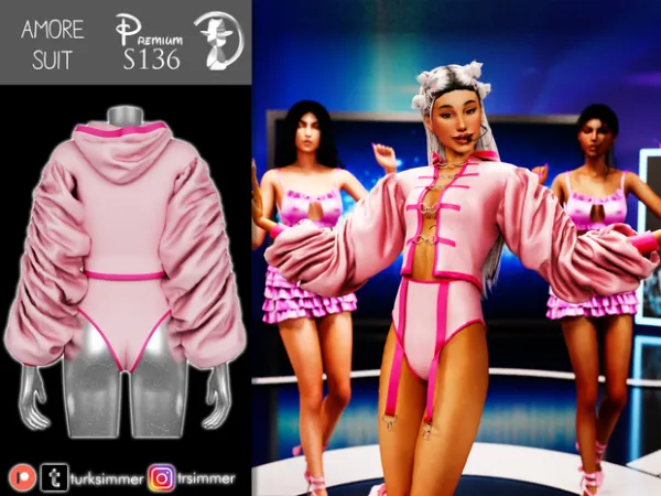 Alpha Amore Suit S136 by turksimmer - The Sims 4 Custom Content