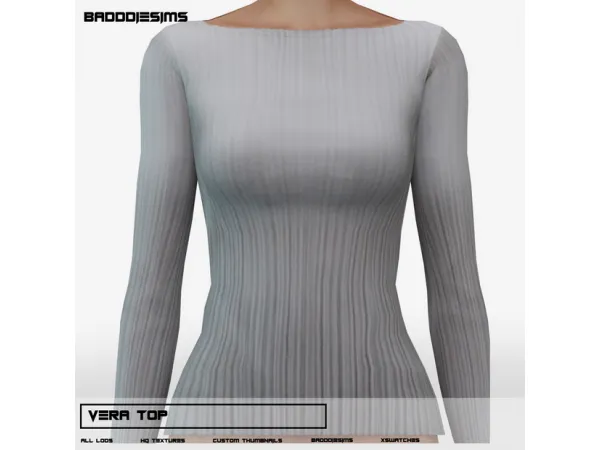 Alpha VERA TOP by simsfinds - The Sims 4 Custom Content