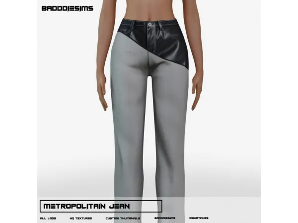 Alpha METROPOLITAIN JEAN by simsfinds - The Sims 4 Custom Content